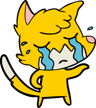 Bir insan tarafından çizilmiş tilki çizgi film karakteri