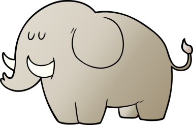 Bir insan tarafından çizilmiş bir fil.