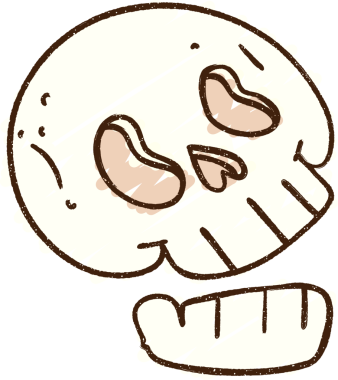 Ürkütücü Kafatası Tebeşiri Bir insan tarafından çizilmiş