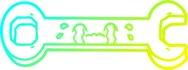 Bir insan tarafından çizilmiş ağlayan anahtarın soğuk gradyan çizimi