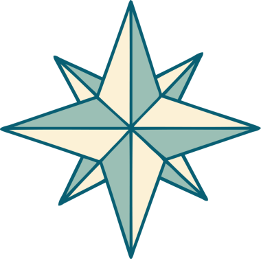 Bir insan tarafından çizilmiş bir yıldızın ikonik dövme şekli