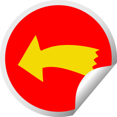 Bir insan tarafından çizilmiş dairesel soyma etiketi.