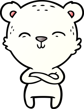 Bir insan tarafından çizilmiş kutup ayısı karikatürü