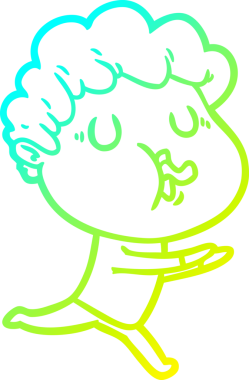 Bir insan tarafından çizilmiş bir çizgi film karakterinin çizimi.