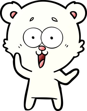 Bir insan tarafından çizilmiş kutup ayısı karikatürü