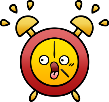 Bir insan tarafından çizilmiş alarm saatinin gölgeli çizimi