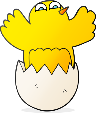 Bir insan tarafından çizilmiş yumurta karikatürü.