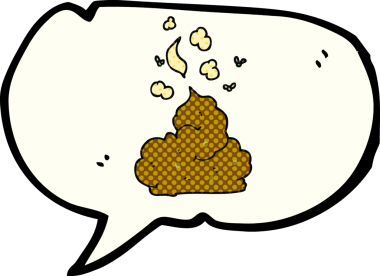 El yazısıyla çizilmiş çizgi roman konuşma balonu, insan tarafından çizilmiş iğrenç kaka.