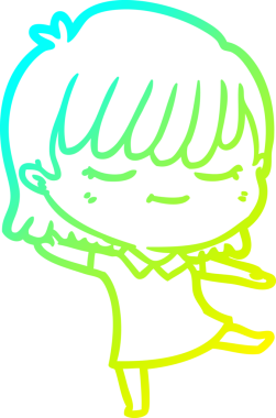 Bir insan tarafından çizilmiş bir karikatür kadın çizimi.