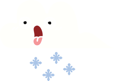 Bir insan tarafından çizilmiş şok olmuş bir kar bulutunun düz renkli retro karikatürü