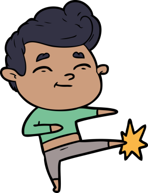 Bir insan tarafından çizilmiş mutlu çizgi film adamı.