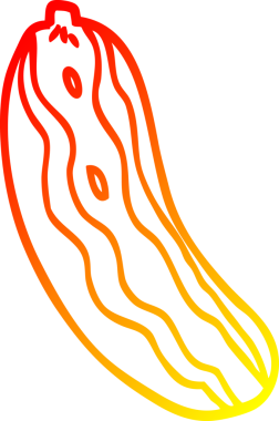 Bir insan tarafından çizilmiş bir karikatür iliğinin sıcak çizgi çizimi