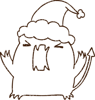 Bir insan tarafından çizilmiş neşeli Küçük Kömür Çizimi