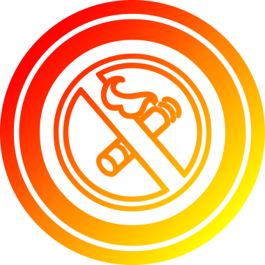 Bir insan tarafından çizilmiş sıcak eğimli dumanlı dairesel simge yok