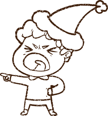 Bir insan tarafından çizilmiş Noel Adamı Kömürü