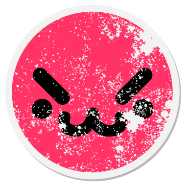 Bir insan tarafından çizilmiş hayvan yüzlü bir çember.