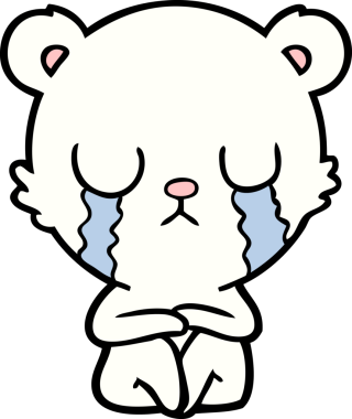 Bir insan tarafından çizilmiş kutup ayısı karikatürü