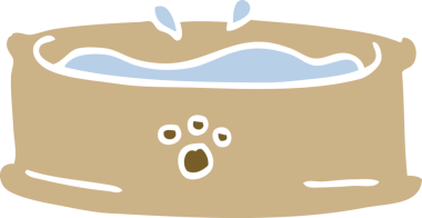 bir insan tarafından çizilmiş karalama evcil hayvan kasesi