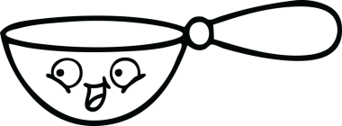 Bir insan tarafından çizilmiş bir kaşık çizimi.