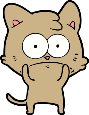 bir insan tarafından çizilmiş sinirli bir kedi.