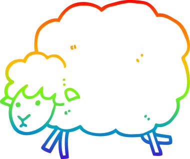 gökkuşağı gradyanı çizimi bir insan tarafından çizilmiş bir çizgi koyun