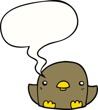 Bir insan tarafından çizilmiş konuşma balonu olan karikatür pilici.