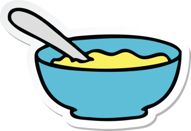 Bir insan tarafından çizilmiş garip bir çorba kasesinin çıkartması.