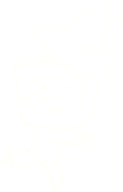 Bir insan tarafından çizilen Noel Robotu Tebeşiri