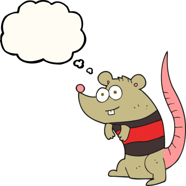 Bir insan tarafından çizilmiş serbest çizim baloncuk fare.