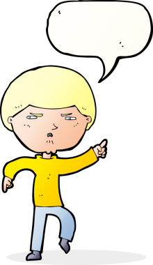 Bir insan tarafından çizilmiş konuşma baloncuğuyla rahatsız bir adam.