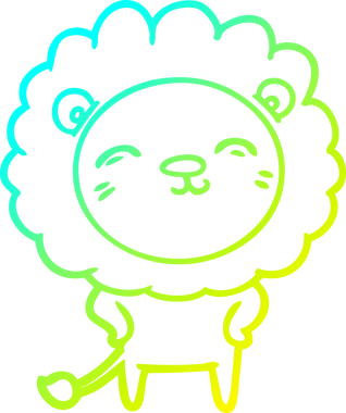 Bir insan tarafından çizilmiş karikatür aslanı çizimi.