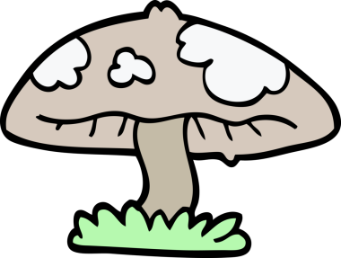 Bir insan tarafından çizilmiş karalama mantarı.