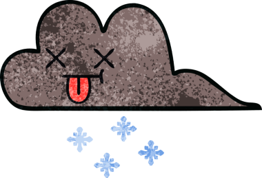 Bir insan tarafından çizilmiş fırtına kar bulutunun retro grunge dokusu