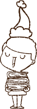 Bir insan tarafından çizilmiş Noel Adamı Kömürü