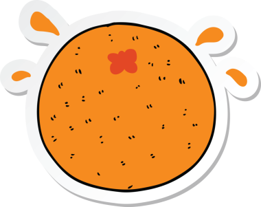 Bir insan tarafından çizilmiş bir çizgi film çıkartması.