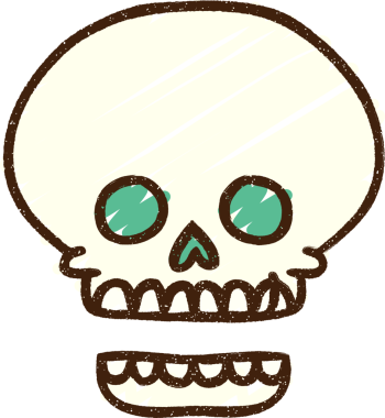 Ürkütücü Kafatası Tebeşiri Bir insan tarafından çizilmiş