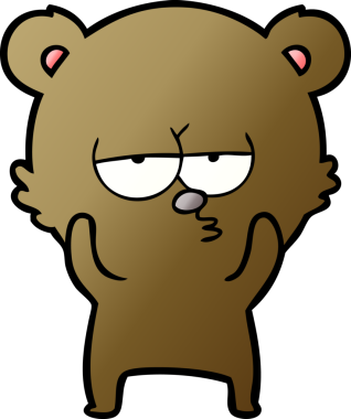 Bir insan tarafından çizilmiş bir çizgi film karakteri.