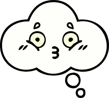 Bir insan tarafından çizilmiş bir düşünce baloncuğunun çizgi roman tarzı