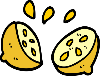 Bir insan tarafından çizilmiş limon karalaması.