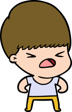 Çizgi film bir insan tarafından çizilmiş stresli adam