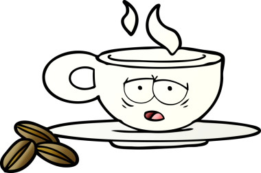 Bir insan tarafından çizilmiş bir espresso fincanı.