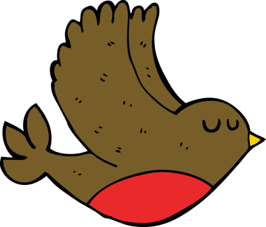 Bir insan tarafından çizilmiş uçan kuş.