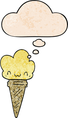 bir insan tarafından çizilmiş grunge desenli yüzlü çizgi film dondurması.