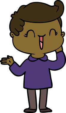 Bir insan tarafından çizilmiş gülen çocuk.