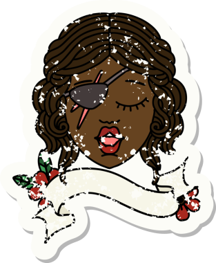 Retro Dövme Tarzı Bir insan tarafından çizilmiş insan düzenbaz karakter yüzü