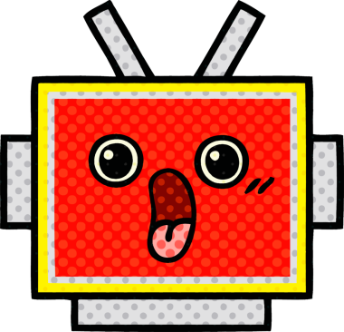 Bir insan tarafından çizilmiş robot kafanın çizgi romanı.