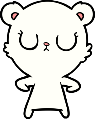 Bir insan tarafından çizilmiş kutup ayısı karikatürü