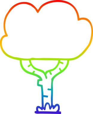 gökkuşağı gradyan çizgisi bir insan tarafından çizilmiş bir çizgi ağaç