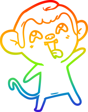 gökkuşağı gradyan çizgisi insan tarafından çizilmiş çılgın bir çizgi maymun çizimi