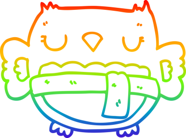 bir insan tarafından çizilmiş bir baykuşun çizimi.